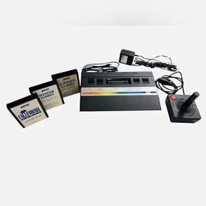 Vintage Atari 2600 Jr Console Bundle - 1 Joystick, Power Supply & 3 Epyx Games